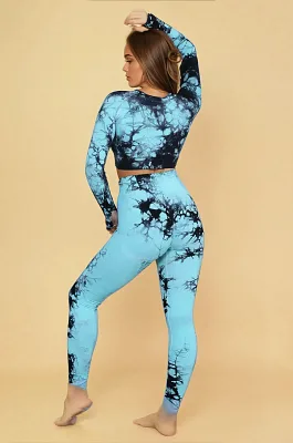 Mavi Batik Dikişsiz Takım
